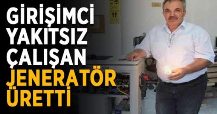 Yakıtsız çalışan jeneratör yaptı! 220 volt enerji ile birçok elektronik aleti saatlerce çalıştırıyor